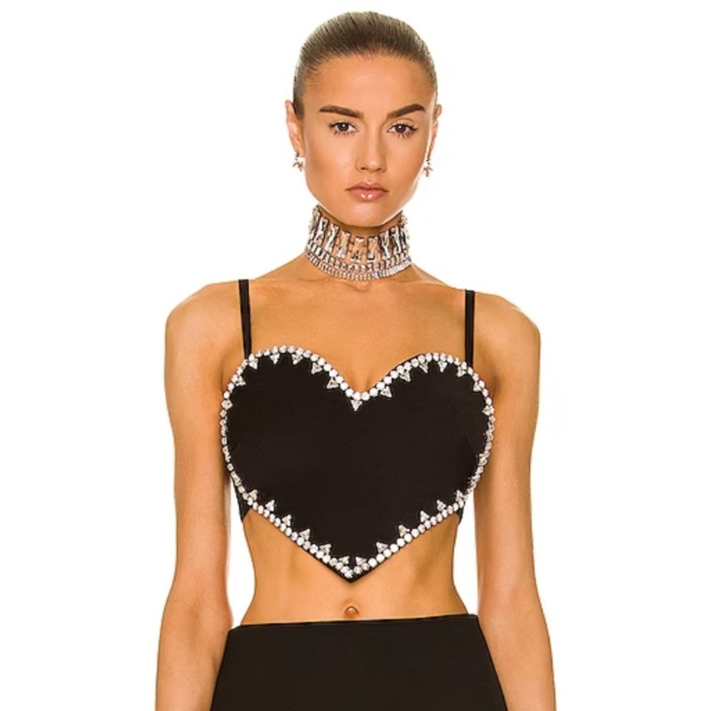 AREA Crystal Spike Heart Top - Picture 5 of 17
